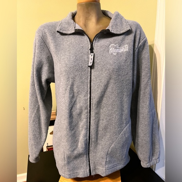 Light gray Memphis fleece jackets w/pockets - Adult L - Picture 2 of 15